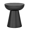 National® Cohen Drum End Table, 22”H x 20”W x 20”D, Metallic Black