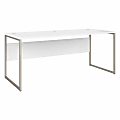 Bush® Business Furniture Hybrid 72"W x 30"D Computer Table Desk With Metal Legs, White, Standard Delivery