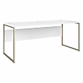 Bush® Business Furniture Hybrid 72"W x 30"D Computer Table Desk With Metal Legs, White, Standard Delivery 1 thumbnail image