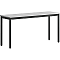 Lorell® Melamine/Steel Utility Table, 30"H x 60"W x 18-1/8"D, Gray/Black