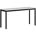 Lorell® Melamine/Steel Utility Table, 30"H x 60"W x 18-1/8"D, Gray/Black 1 thumbnail image
