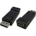 4XEM DisplayPort To HDMI Adapter - 1 Pack - 1 x 20-pin DisplayPort Digital Audio/Video Male - 1 x 19-pin HDMI Digital Audio/Video Female - 1920 x 1200 Supported - Black