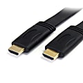 StarTech.com Flat High-Speed HDMI Cable With Ethernet, 15'