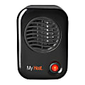 Lasko® MyHeat™ 200 Watts Electric Fan Heater, 6.1"H x 4.3"W x 3.8"D, Black