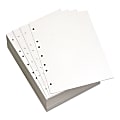 Lettermark® Custom Cut Sheets, Letter Size (8 1/2" x 11"), 2500 Sheets Total, Prepunched Left, 7-Hole, 20 Lb, 500 Sheets Per Ream, Pack Of 5 Reams