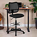 Flash Furniture Mid-Back Mesh Drafting Chair, Black 1 thumbnail image