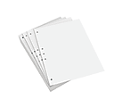Lettermark® Custom Cut Sheets, Letter Size (8 1/2" x 11"), 2500 Sheets Total, Prepunched Left, 5-Hole, 20 Lb, 500 Sheets Per Ream, Pack Of 5 Reams