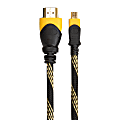 DataStream Micro-HDMI To HDMI Cable With Ethernet, Black/Yellow