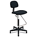 Global® Pneumatic Drafting Task Chair, 41"H x 19 1/2"W x 20 1/2"D, Asphalt Fabric