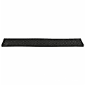 Bar Maid Rubber Bar Rail Mat, 3" x 24", Black