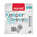 Maxell® CD/DVD Keepers, Clear, Pack Of 50