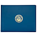 Award Certificate Vinyl Holders, 8 1/2" x 11", DOD Seal, Navy Blue, Case Of 20 (AbilityOne 7510-07-089-2994CA)