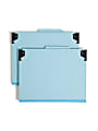 Smead® Hanging Pressboard Classification Folder With SafeSHIELD® Coated Paper Fastener, 1 Divider, Letter Size, Blue 1 thumbnail image