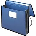 Smead® Expansion Poly Wallet With Sewn Edges, Letter Size, 5 1/4" Expansion, Navy Blue 1 thumbnail image