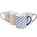 Mr. Coffee Bliss Can-Shaped Stoneware Mug Set, 20 Oz, Assorted Colors, Set Of 4 Mugs