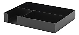 Realspace™ Desk Organizer With Antimicrobial Treatment, 12" x 9" x 2", Black 1 thumbnail image