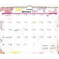 AT-A-GLANCE Watercolors 2023 RY Monthly Wall Calendar, Medium, 15" x 12"