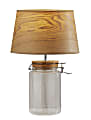 Adesso® Simplee Mason Jar Table Lamp, 15-1/2"H, Natural Shade/Clear Base 1 thumbnail image