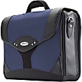 Mobile Edge 15.4" Premium Briefcase - Top-loading - 15.4" Screen Support - 5" x 13" x 17" - Ballistic Nylon - Black, Navy 1 thumbnail image