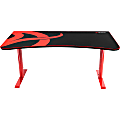 Arozzi Arena Fratello - For - Table TopRectangular Curved Top - T-shaped Base - 2 Legs - 143.30 lb Capacity x 44.88" Table Top Width x 29.92" Table Top Depth - 28.54" Height - Assembly Required - Red 1 thumbnail image