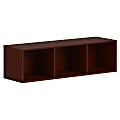 HON Mod Wall Mounted Storage | Open | 48"W | Traditional Mahogany Finish - 48" x 14"39.8" - Finish: Mahogany 1 thumbnail image