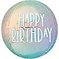Amscan Birthday Foil Balloon, Circle, 16", Orbz Pastel Dream 1 thumbnail image