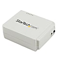 StarTech.com 1 Port USB Wireless N Network Print Server with 10/100 Mbps Ethernet Port - 802.11 b/g/n - Share a standard USB printer with multiple users simultaneously over a wireless network - 1 Port USB Wireless N Network Print Server with 10/100 Mbps