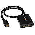 StarTech.com HDMI Splitter 1 In 2 Out - 4k 30Hz - 2 Port - Supports 3D video - Powered HDMI Splitter - HDMI Audio Splitter 1 thumbnail image
