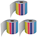 Carson-Dellosa Education Rolled Straight Border, Rainbow, 65’ Per Roll, Pack Of 3 Rolls