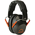 Walker's Game Ear® PRO Low-Profile Folding Muff, 4-13/16 x 6-7/16 x 7-1/4, Black/Orange 1 thumbnail image