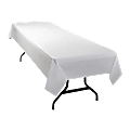 Genuine Joe Banquet-Size Plastic Table Cover, 40" x 300', White 1 thumbnail image