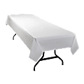 Genuine Joe Banquet-Size Plastic Table Cover, 40" x 300', White