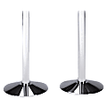 Tatco Adjusta-Tape Crowd Control Stanchion Bases, 14"Diameter, Chrome, Box Of 2 1 thumbnail image