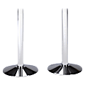 Tatco Adjusta-Tape Crowd Control Stanchion Bases, 14"Diameter, Chrome, Box Of 2 1 thumbnail image