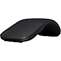 Microsoft Arc Mouse (Black) - BlueTrack - Wireless - Bluetooth - 2.40 GHz - Black - 1000 dpi - Scroll Plane - 2 Button(s)