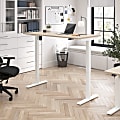 Bush Business Furniture Move 40 Series 60"W x 30"D Electric Height Adjustable Standing Desk, Natural Elm/White Powder Coat, Standard Delivery 1 thumbnail image