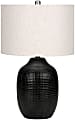 Monarch Specialties Freeman Table Lamp, 26”H, Ivory/Black
