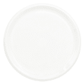 Amscan Round Plastic Platters, 16", Frosty White, Pack Of 5 Platters