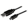 StarTech.com 1 ft Mobile Charge Sync USB to Slim Micro USB Cable  - USBAUB1BK 1 thumbnail image