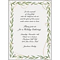 Custom Printed Premium Invitations, 7 3/4" x 5 1/2", Holiday Leaves & Berries, Flat, White Matte, Box Of 25 1 thumbnail image