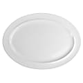 Martha Stewart Classic Fine Ceramic Oval Platter, 15-1/2", White