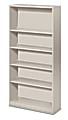 HON® Brigade® Steel Modular Shelving Bookcase, 5 Shelves, 71"H x 34-1/2"W x 12-5/8"D, Light Gray