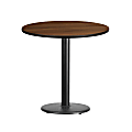 Flash Furniture Round Hospitality Table, 31-3/16"H x 30"W x 30"D, Walnut