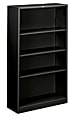 HON® Brigade® 4 Shelf Transitional Modular Shelving Bookcase,60"H x 34-1/2"W x 12-5/8"D, Black