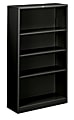 HON® Brigade® 4 Shelf Transitional Modular Shelving Bookcase,60"H x 34-1/2"W x 12-5/8"D, Black 1 thumbnail image