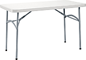 National Public Seating® BT Series Heavy-Duty Folding Table, 24" x 48", Speckled Gray
