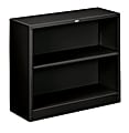 HON® Brigade® Steel Modular Shelving Bookcase, 2 Shelves, 29"H x 34-1/2"W x 12-5/8"D, Black