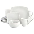 Gibson Home Soho Lounge 16-Piece Soft Square Stoneware Dinnerware Set, Stone Gray 1 thumbnail image