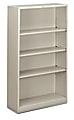 HON® Brigade® Steel Modular Shelving Bookcase, 4 Shelves, 60"H x 34-1/2"W x 12-5/8"D, Light Gray