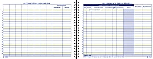Adams® Check Payment And Deposit Register, 8 1/2" x 11", Blue 1 thumbnail image